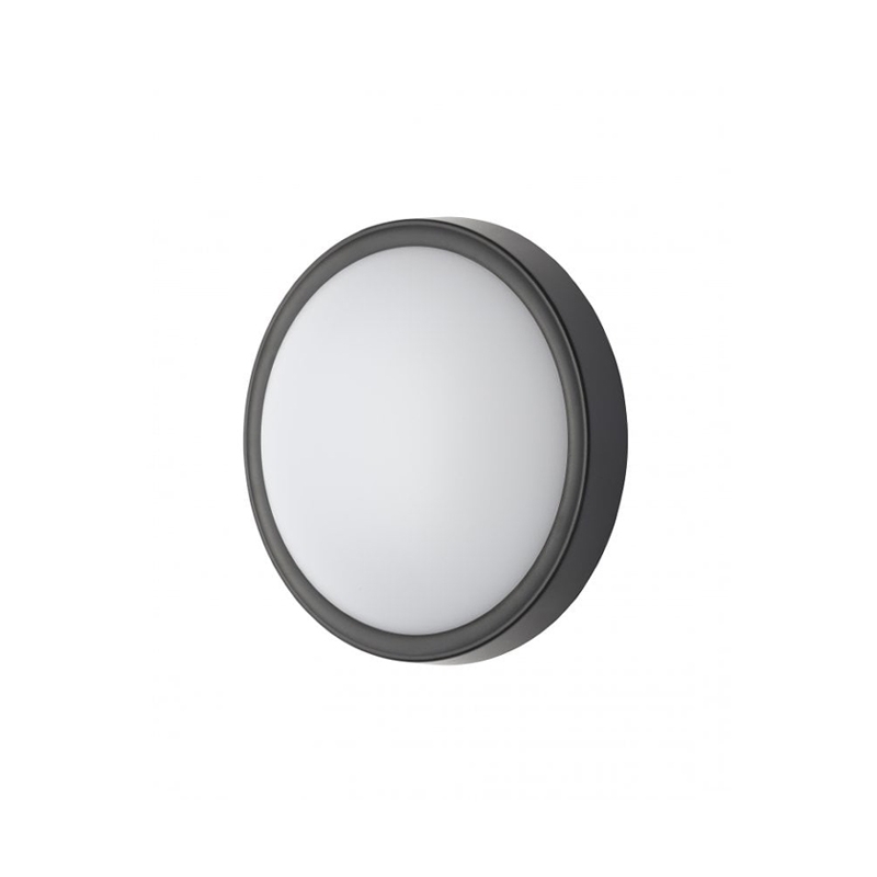 Forum Oxford Round Flush LED Wall Light 8W Black