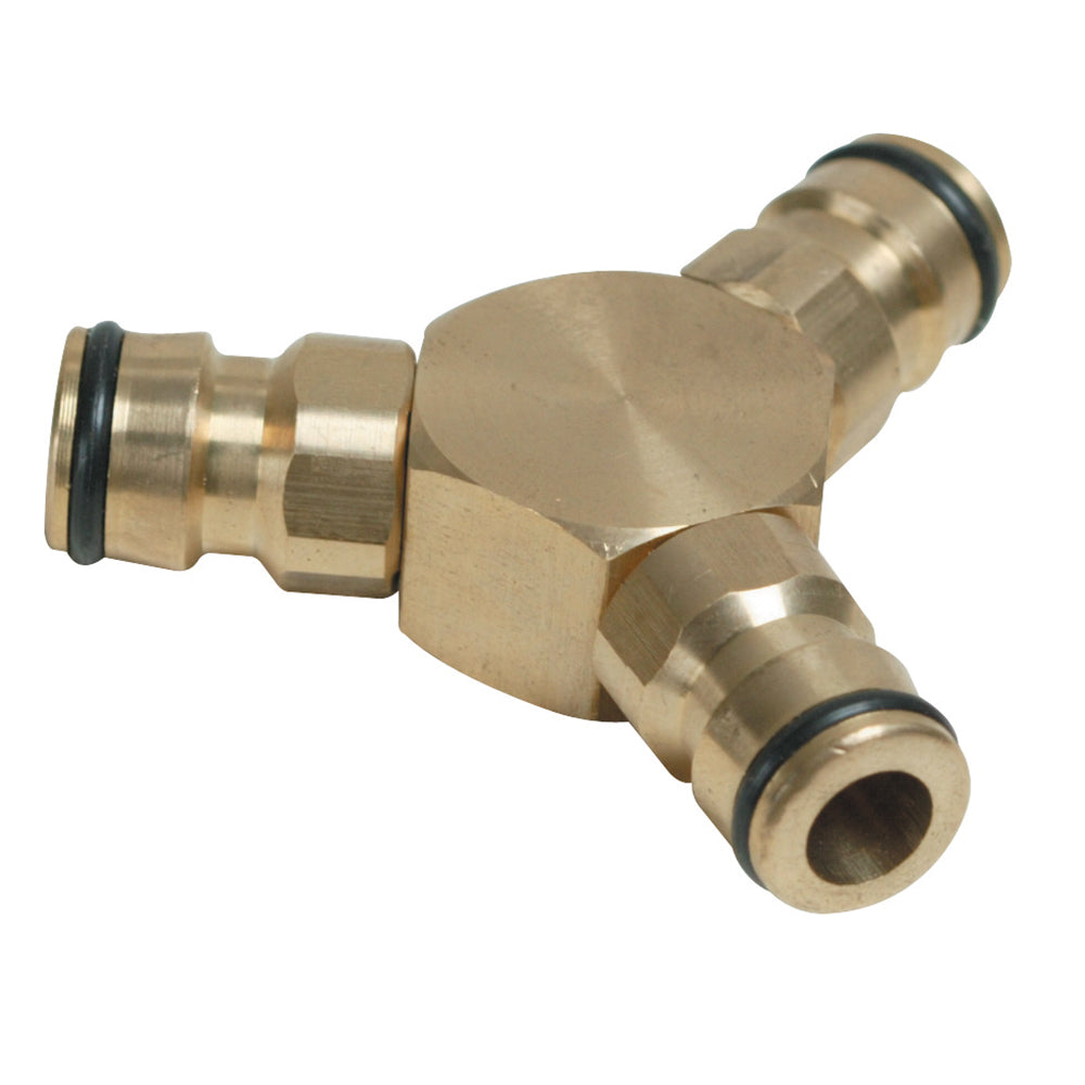 Silverline 763559 3-Way Connector Brass 1/2" Male