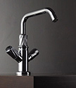 Twist Chrome Two-Handle Basin Mixer (47TD)