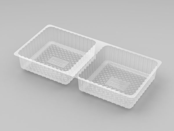 2 Cavity Square Open Tray