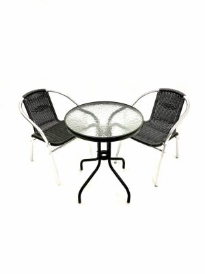 Commercial Black 2 Seater Cafe & Bistro Sets in Stock