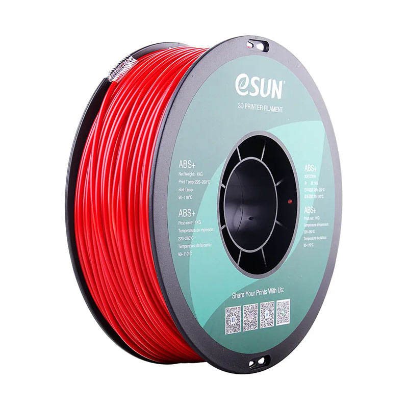 eSUN ABS + Fire Engine Red 1.75mm 3D Printing filament 1Kg