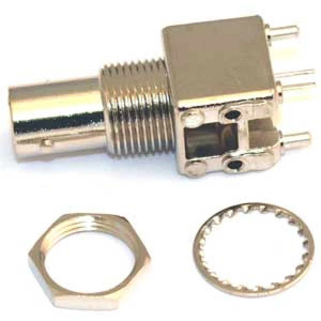 BNC PCB MOUNTING 75 Ohm Shielded Vertical PCB Sockets