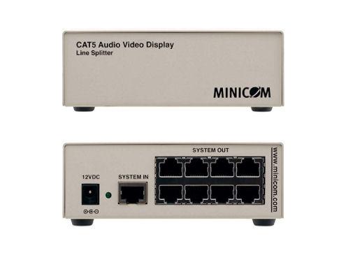 0VS22015 - Minicom - AVDS-LS, CAT5 Audio Video Display Line Splitter 8 ports Broadcaster (ComQi/Minicom/Kramer) * SPECIAL OFFER *