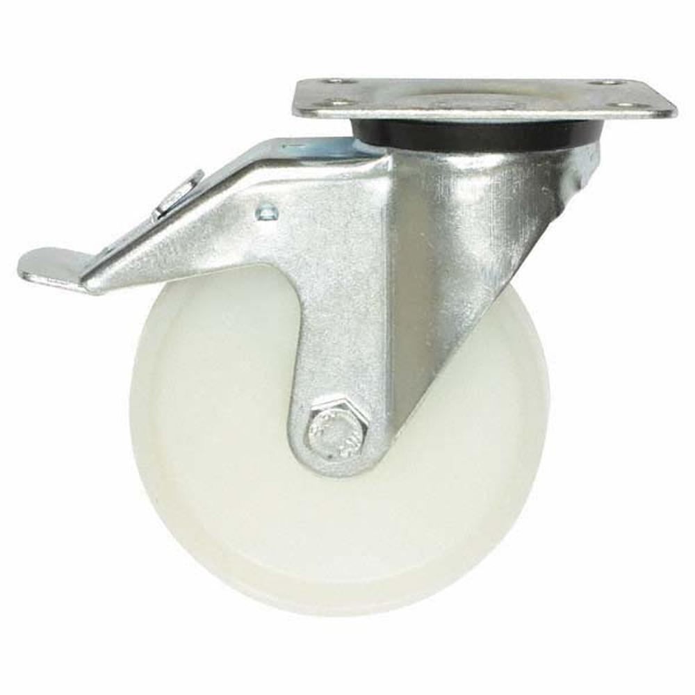 Nylon Swivel Castor 125mm - With Brake