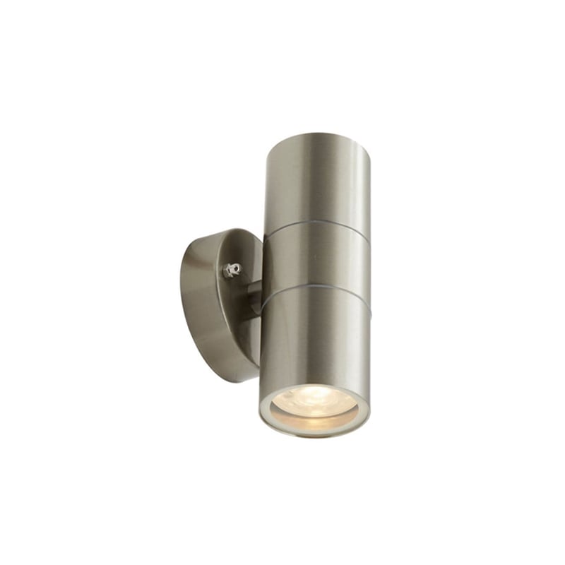 Ansell Acero Bi-Directional Without PIR GU10 Wall Light Stainless Steel