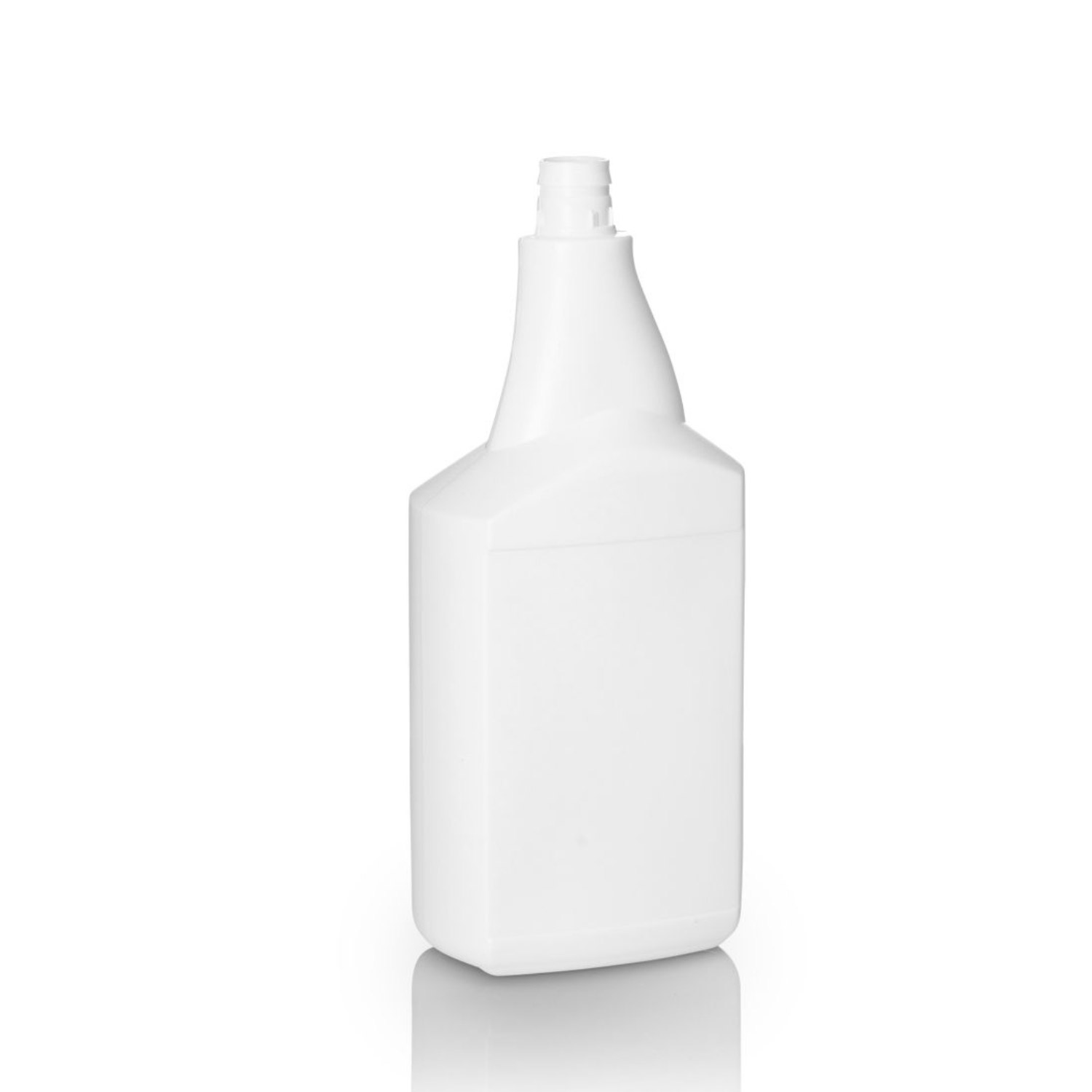 Supplier Of 1Ltr White HDPE Rectangular Snap on Spray Bottle