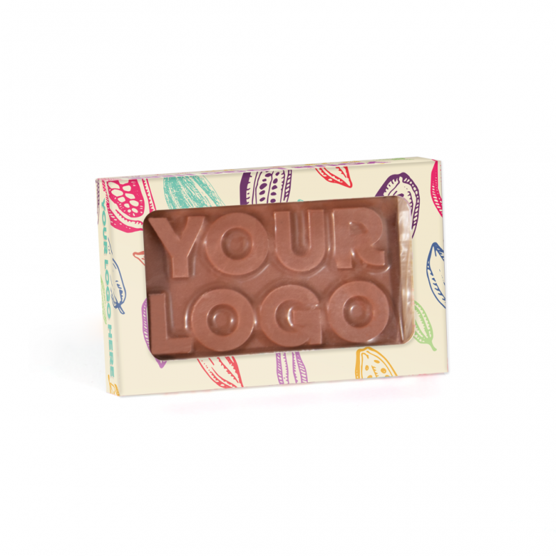 Eco Window Box 3D Bespoke Milk Chocolate Bar