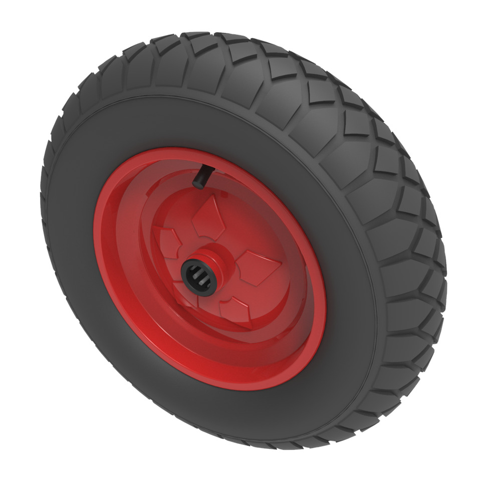 Pneumatic 400mm Roller Bearing Wheel 350kg Load