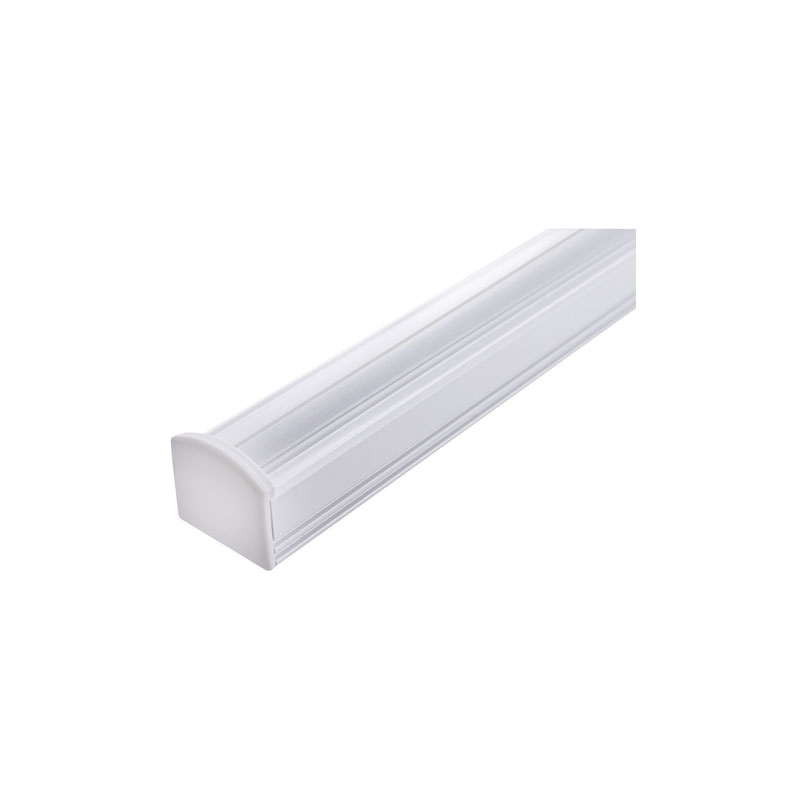 Integral Surface Mount Clear Diffuser 18x13mm Aluminium Profile Rail 1 Metre