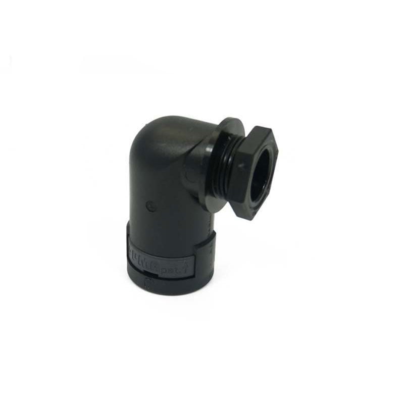 PMA BVWDM207GT - 100 Conduit Connector Black Colour 90 Degree Elbow Connector Type 20mm