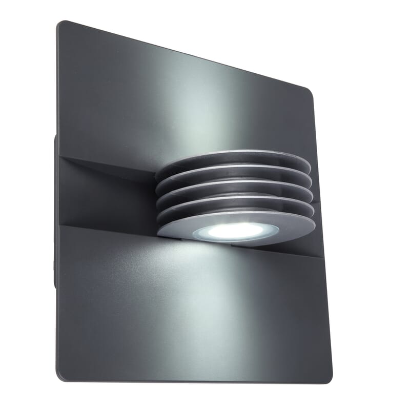 Lutec Split Wall Light Dark Grey Integrated LED IP44