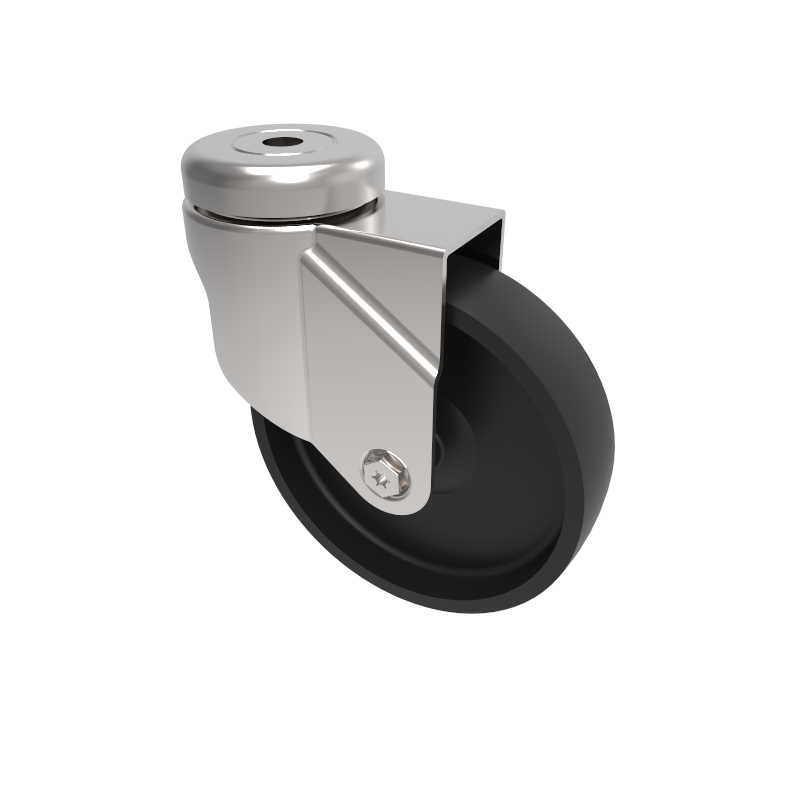 Polypropylene Bolt Hole Swivel Castor 100mm 70kg Load