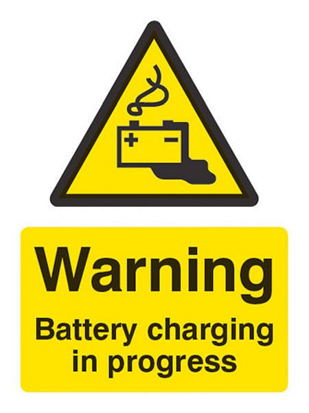 Warning battery charging in progress