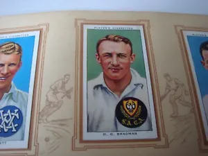 Bradman , Cricket Full Album 50/50 Cards By Players Good, Cards Stuck-In