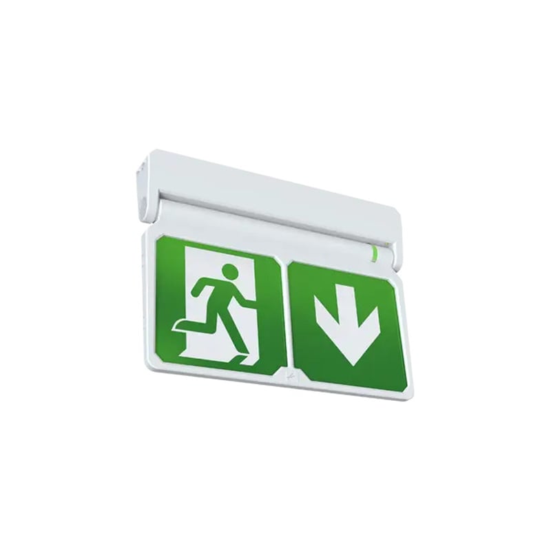 Ansell Adler Maintained / Non-Maintained Emergency Exit Sign White