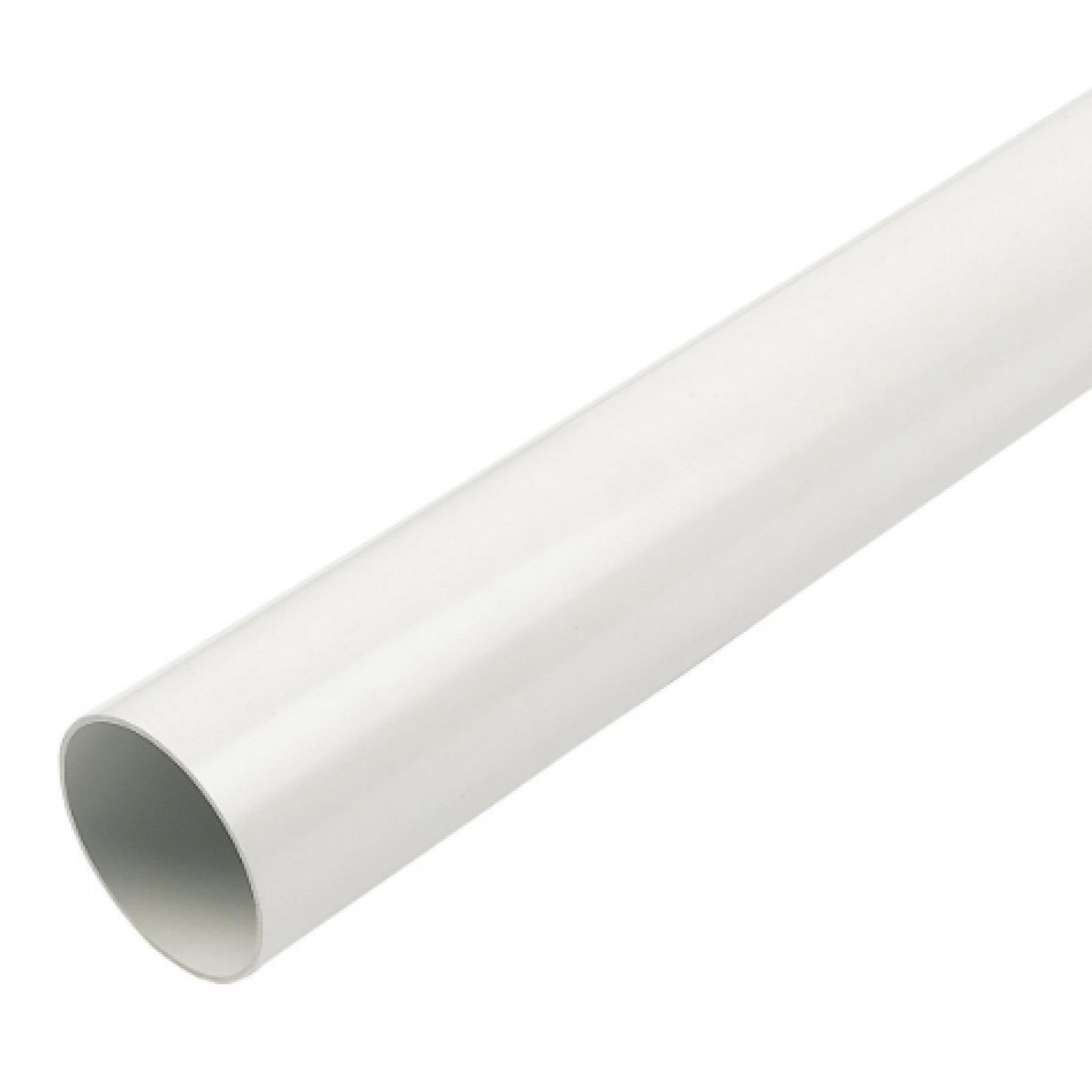 White Round Down Pipe 4.0mt Length 68mm