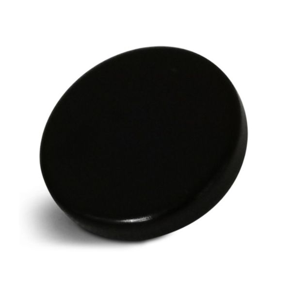 15mm Flat Mirror Caps 6BA Black Semi-Gloss