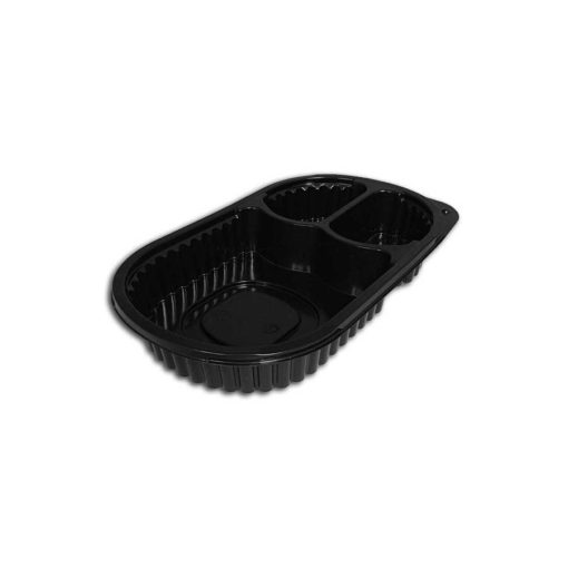 Suppliers Of Microwave Container 3 compartment Black - MWB813/OS For Hospitality Industry