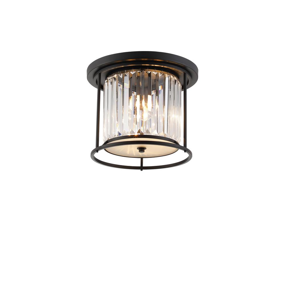 Luxuria Pantheon 36cm Ceiling 3xE27 Satin Black / Clear