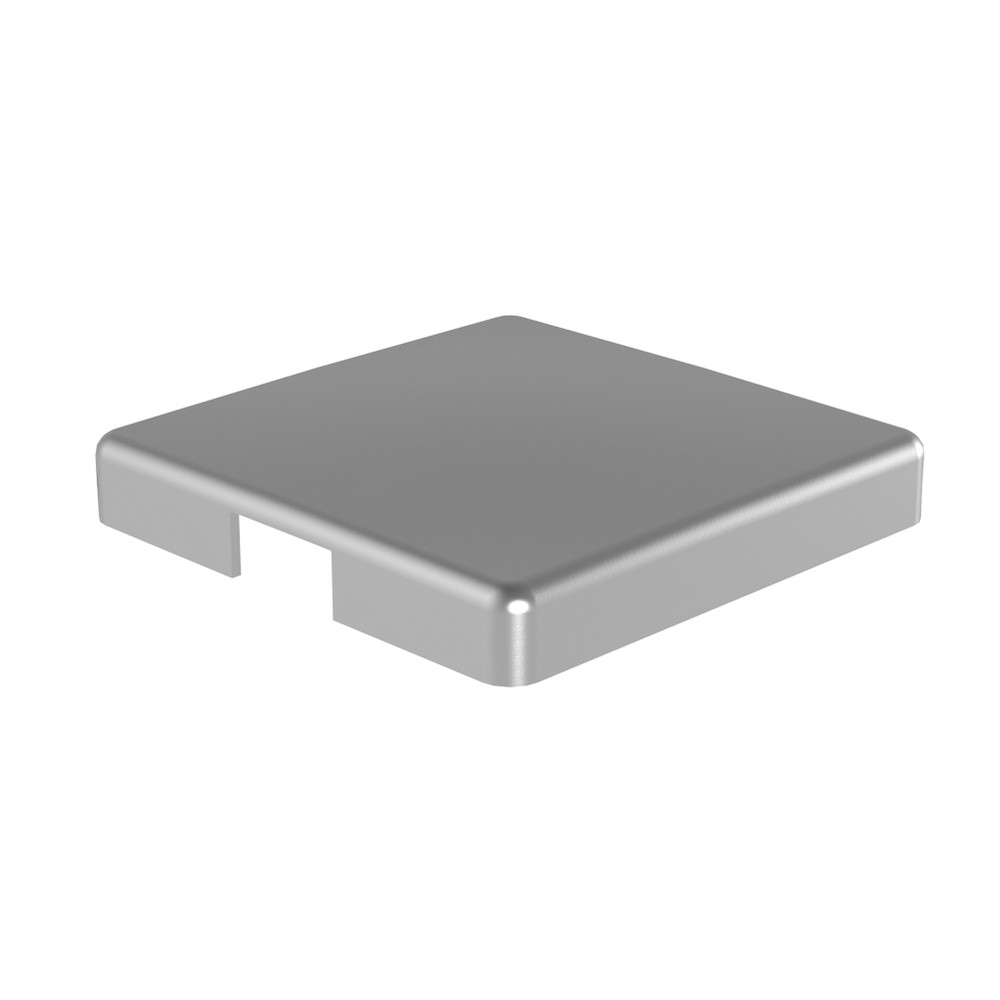 Marano End Cap For 50mm Mid Post Aluminium Satin Anodised Finish