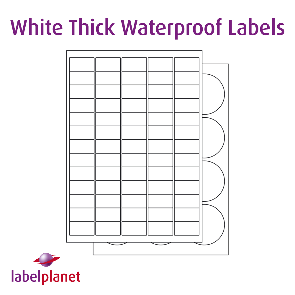 White Thick Waterproof Labels