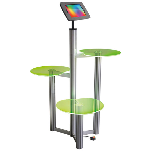 Floor Standing iPad Holder with Multi Height Podiums