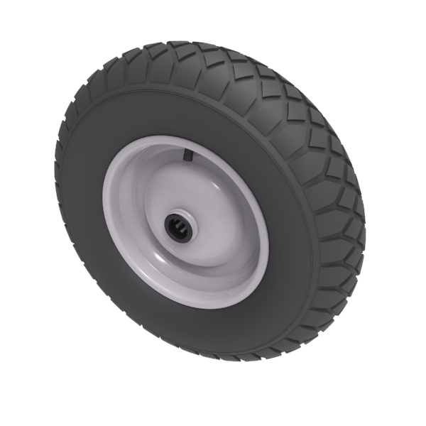 Pneumatic 400mm Roller Bearing Wheel 300kg Load