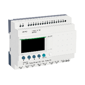 SR3B261B modular smart relay Zelio Logic - 24 I O - 24 V AC - clock - display