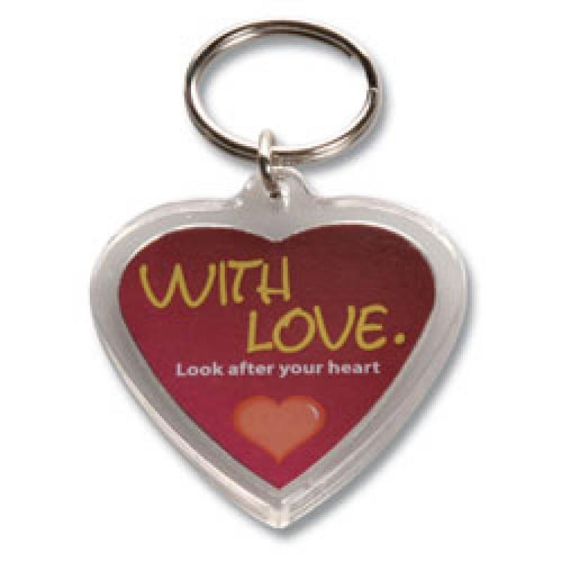 Acrylic Heart Keyring