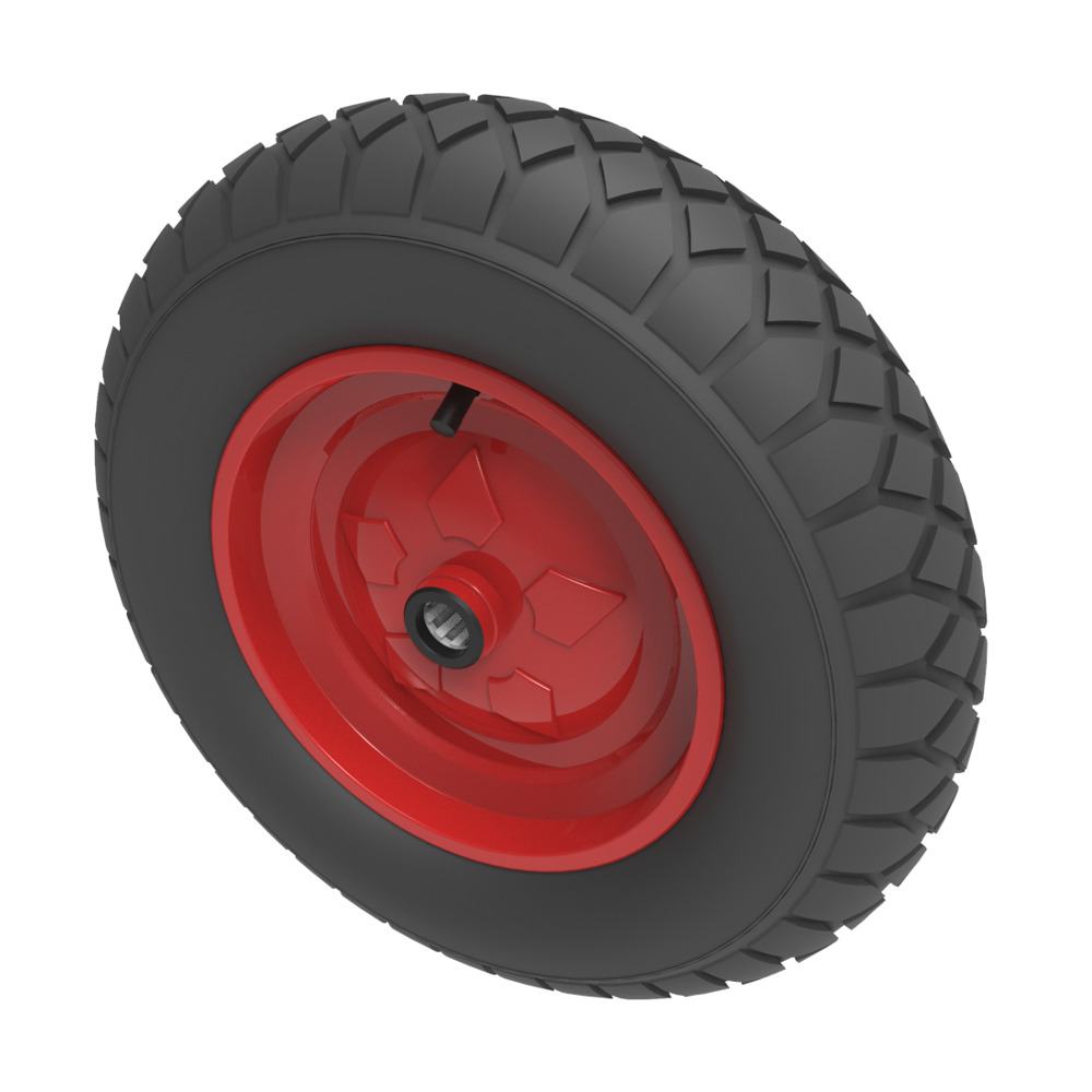 Pneumatic 400mm Roller Bearing Wheel 350kg Load