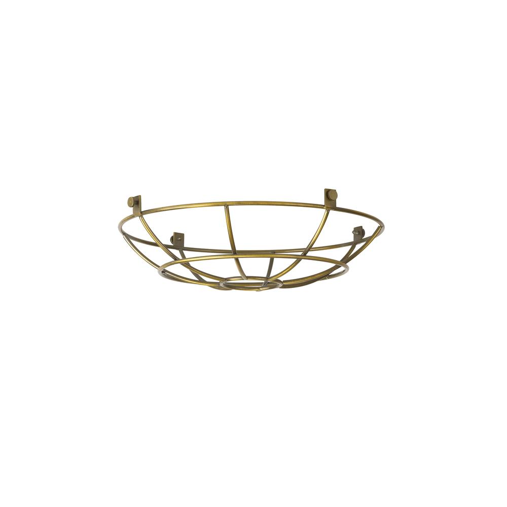 Luxuria Glorelle Clip On Shallow Round 25cm Wire Cage Shade Gilt Bronze