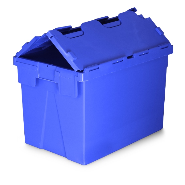 Attached Lid Container 70 Litre - Blue