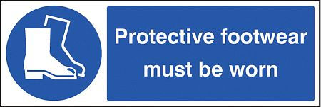 Protective footwear must be worn