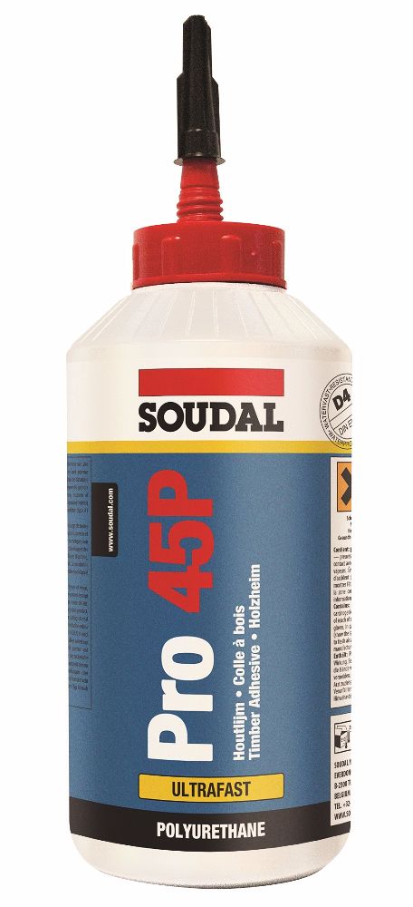 Soudal PRO 45P 5 Min PU D4 Wood Glue 750gm