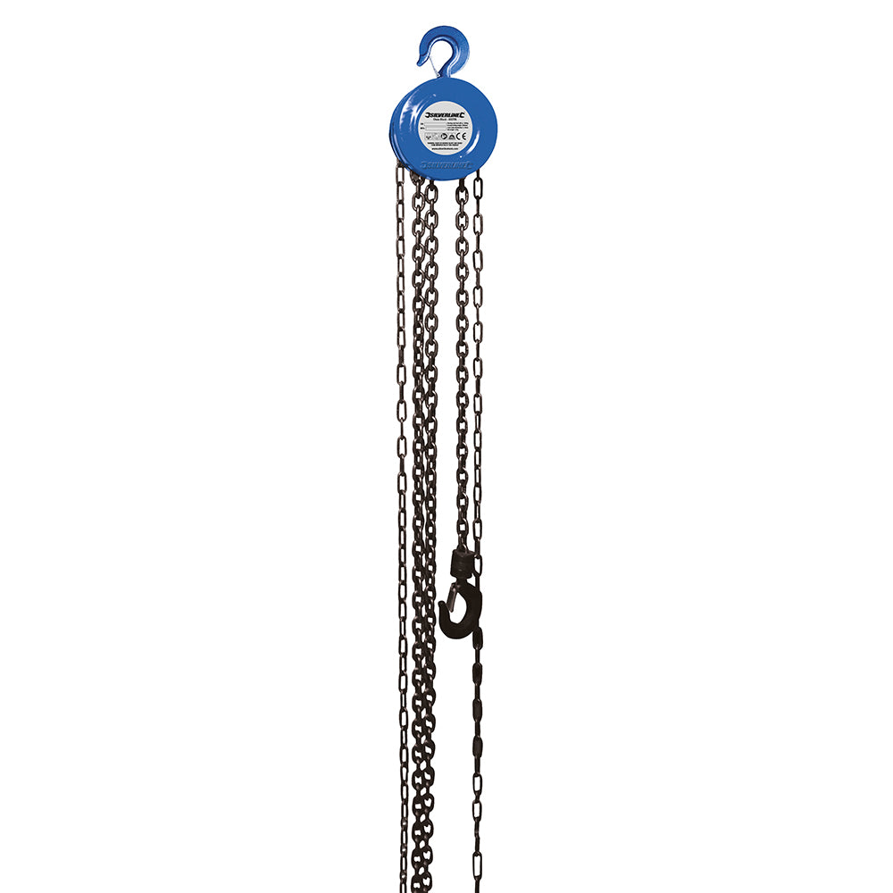 Silverline 633705 Chain Block 1000kg / 2.5m Lift Height