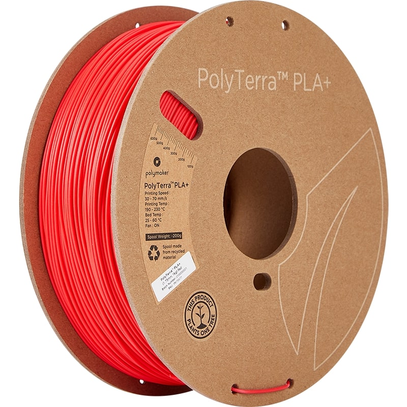 PolyTerra PLA+ Red 1.75mm 1Kg