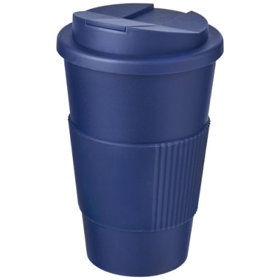 AMERICANO® 350 ML TUMBLER with Grip & Spill-Proof Lid in Blue.