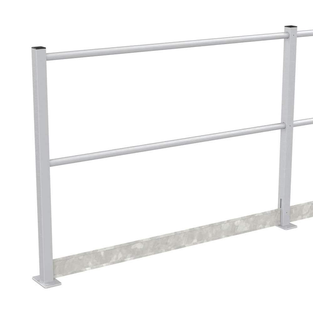 Mezzirail Post System - GalvanisedPer Metre - With Kickplate