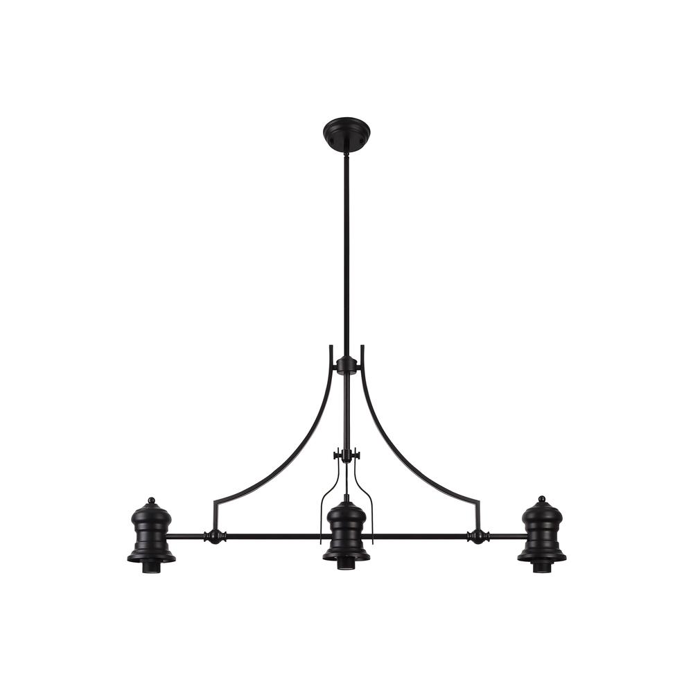 Luxuria Serena (FRAME ONLY) Linear Pendant Light 3xE27Matt Black