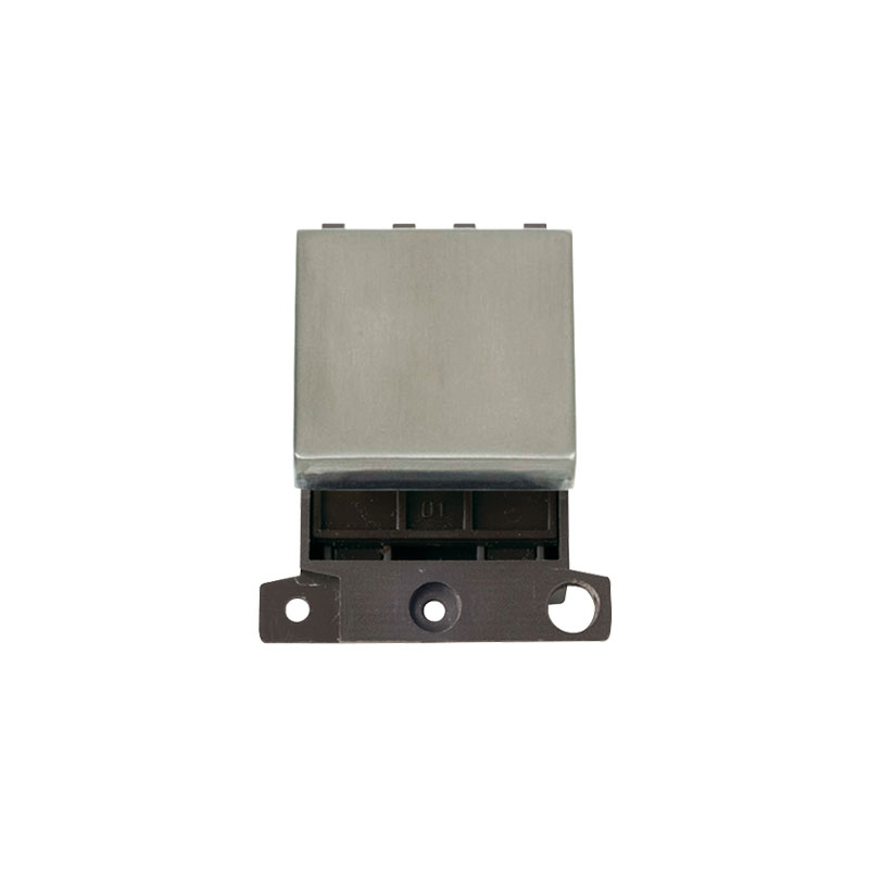 Click MiniGrid Ingot 32A DP Switch Module Stainless Steel