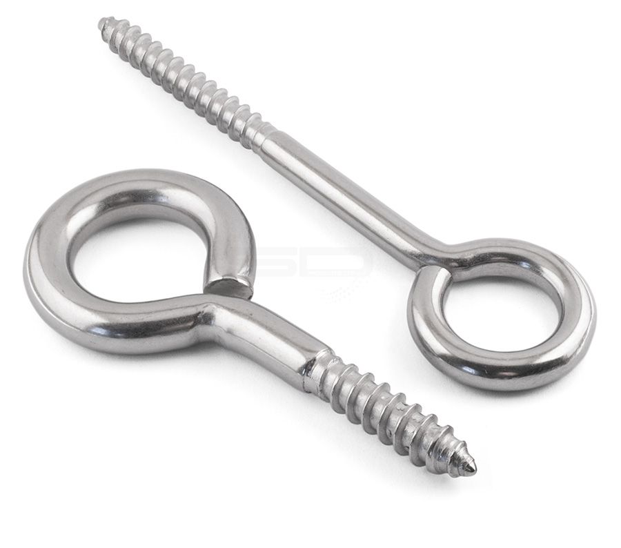 Wood Screw In Eyes - 316 / A4 Stainless Steel