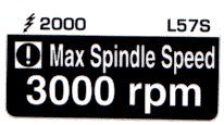 L057 S - Max Spindle Speed 3000rpm
[L57S]