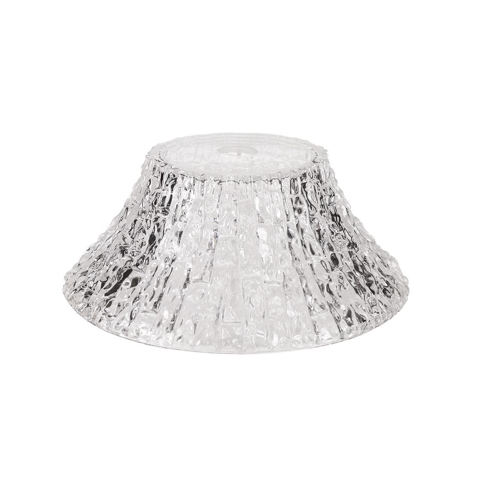 Luxuria Serena Round 38cm Patterned Clear Glass (J) Lampshade