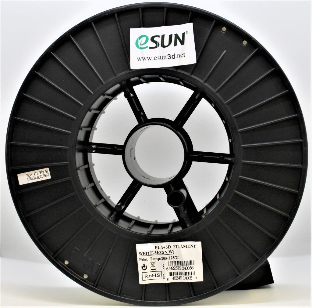 eSUN PLA+ White 2.85mm 3Kg 3D Printing filament