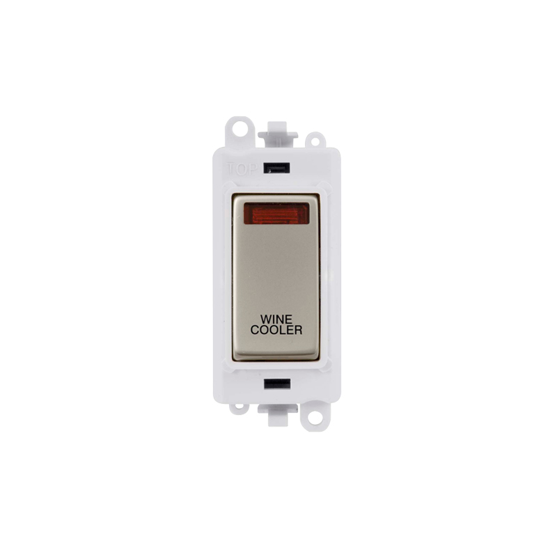 Click GridPro 20AX Pearl Nickel DP Switch Module with Neon Wine Cooler Insert Polar White