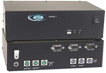 VOPEX-2KVIM-A  VGA PS/2 KVM Splitter, 2-Port