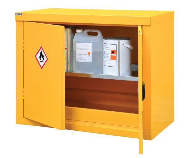 QMP Hazardous Storage Cupboard CZ709046YXX H700 x W900 x D46mm For Construction Companies