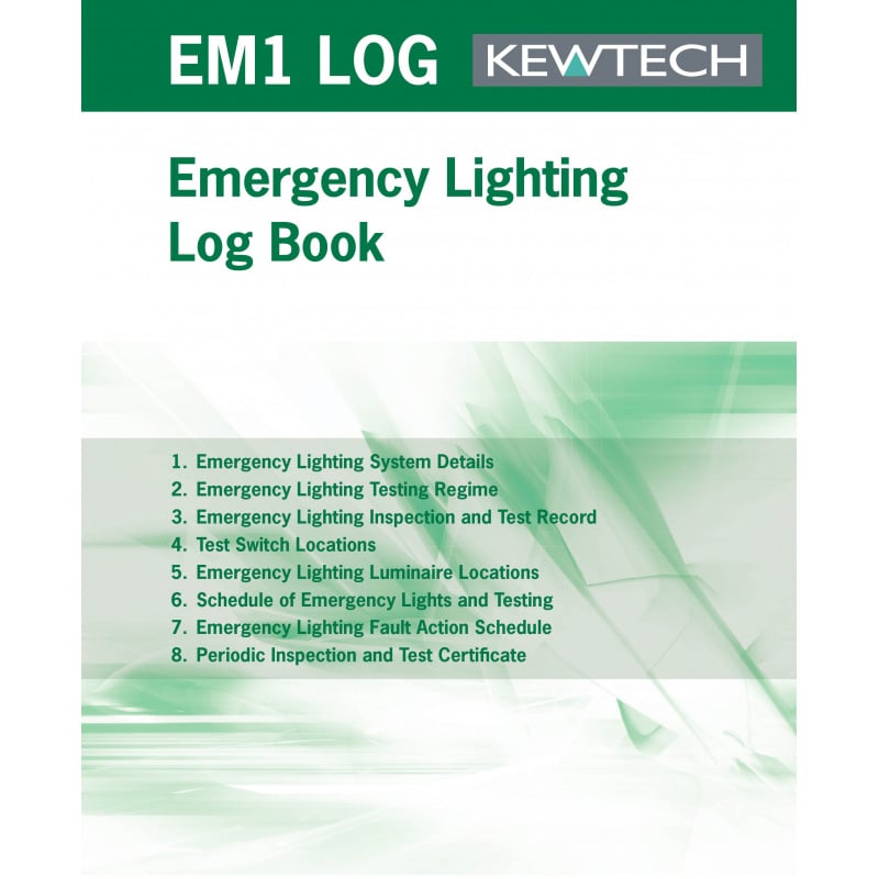 Kewtech Emergency Lighting Log Book