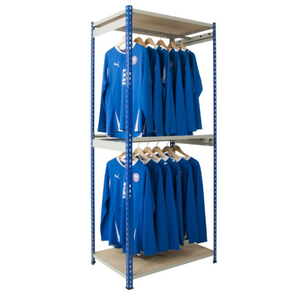 Rivet Garment Racking Single Rail - 2135 x 1220 x 610mm (HxWxD)